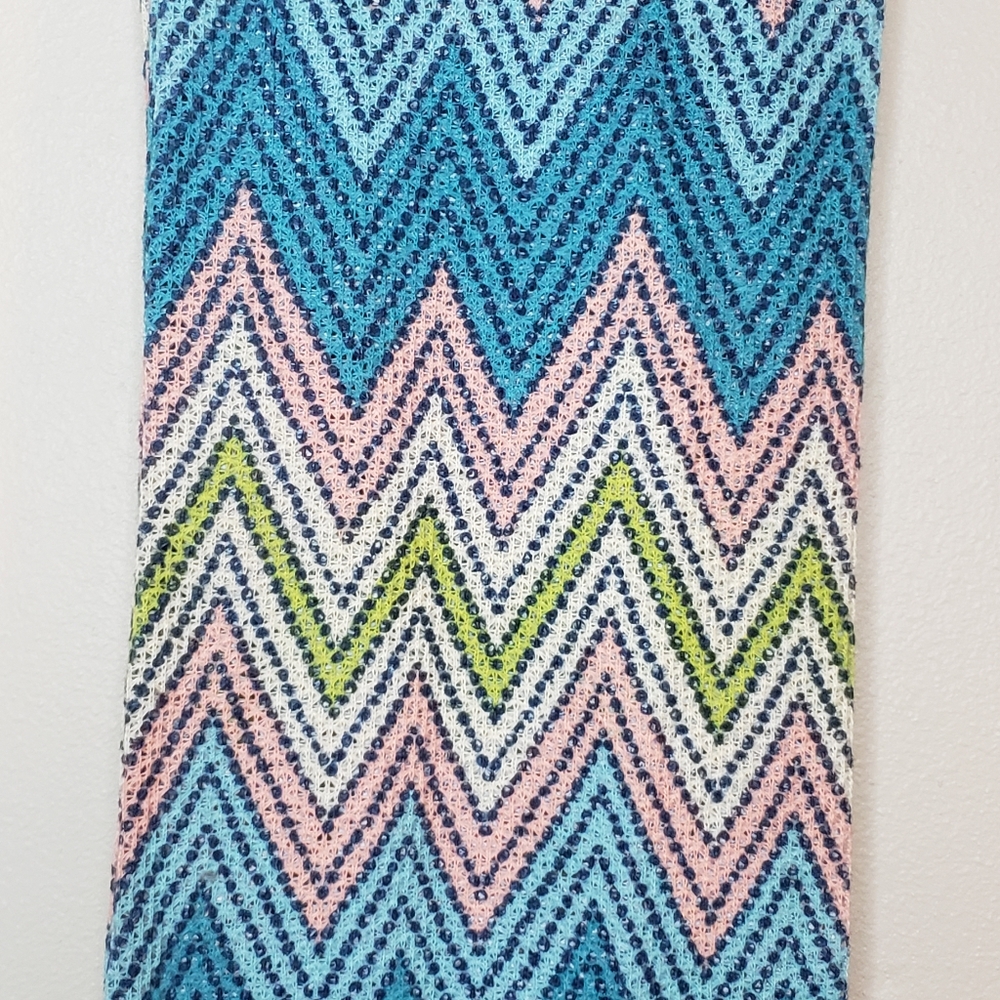 Infinity Scarf Multicolor Chevron Pattern - image 6